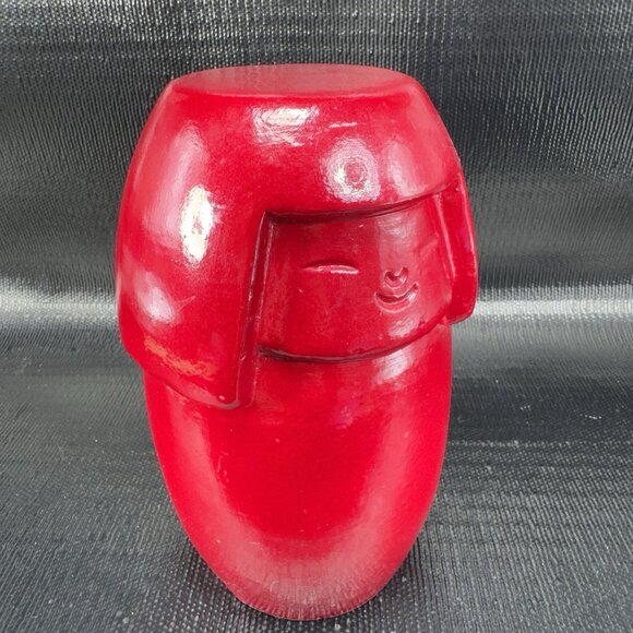 Kokeshi Doll Red Clay Japanese Terracotta Pottery Sculpture 8inch Heavy Figure - Picture 8 of 11